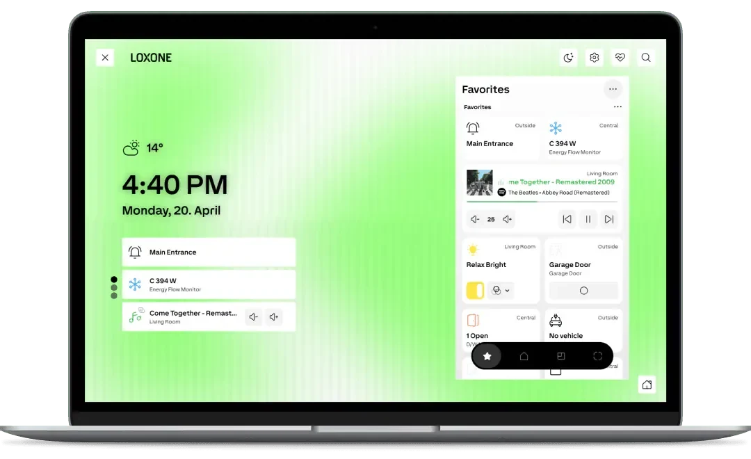 Loxone App – Ambient nézet