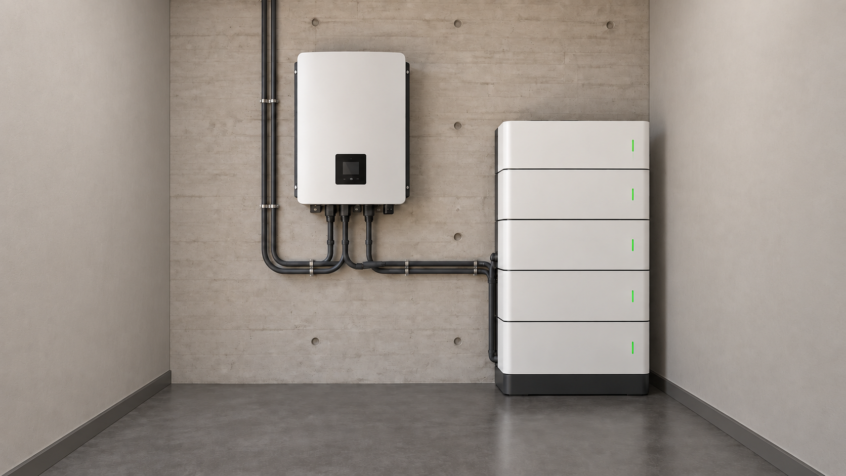 Napelemes inverter és akkumulátor